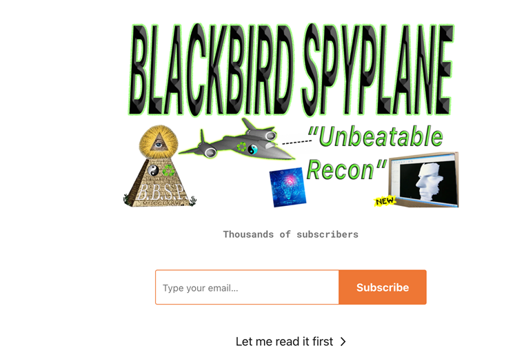 ΚΑΛΥΤΕΡΑ NEWSLETTERS BLACKBIRD SPYPLANE