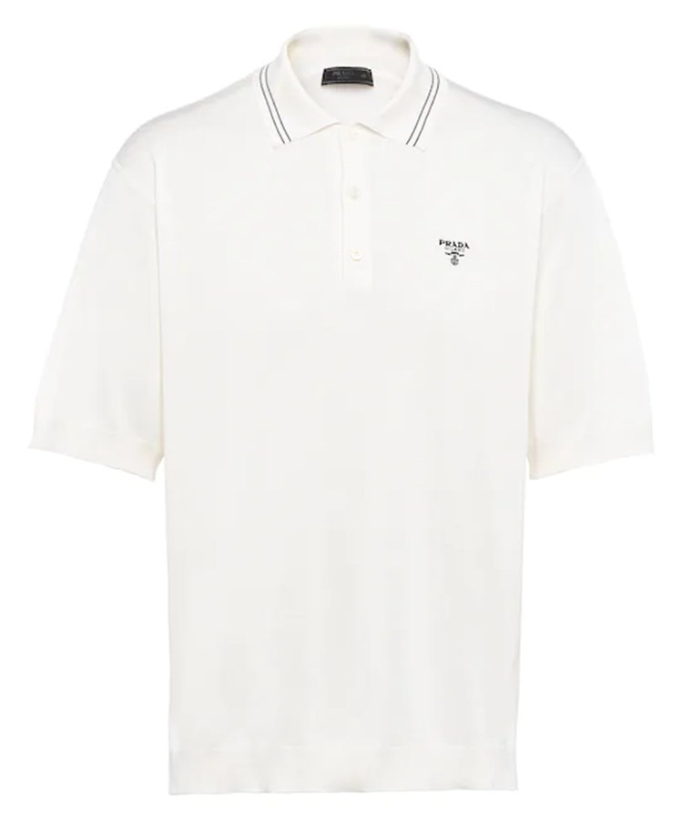 WHITE POLO SHIRT BY PRADA