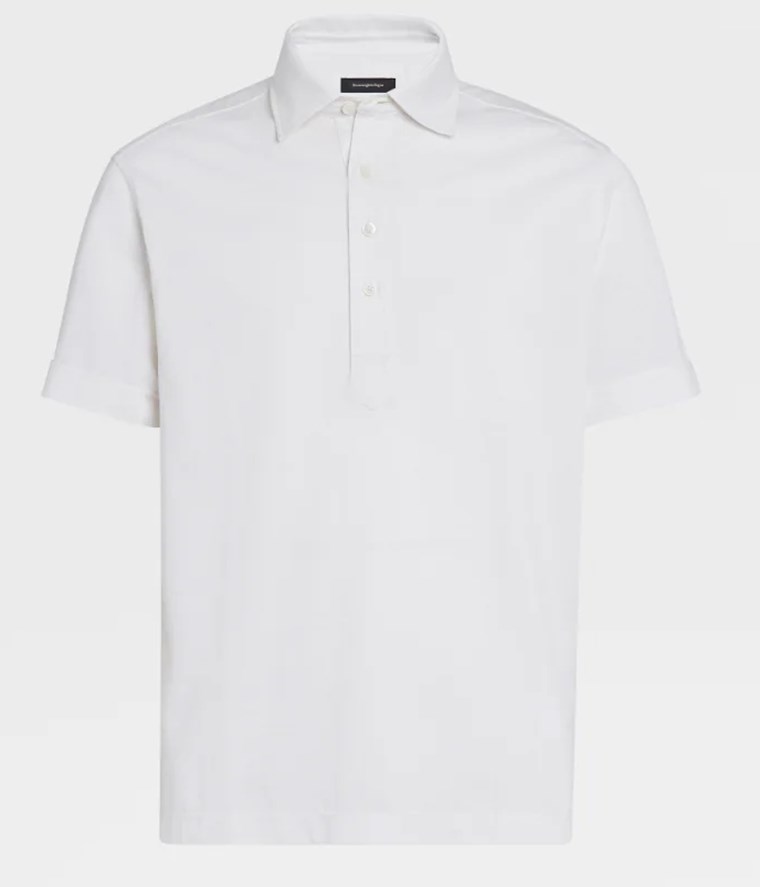 WHITE POLO SHIRT BY ZEGNA