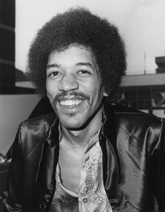 O Jimi Hendrix Jimi Hendrix στο αεροδρόμιο Heathrow του Λονδίνου, το 1970