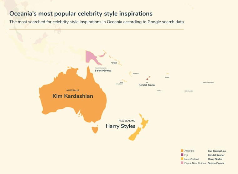 χάρτης ωκεανίας για στυλ