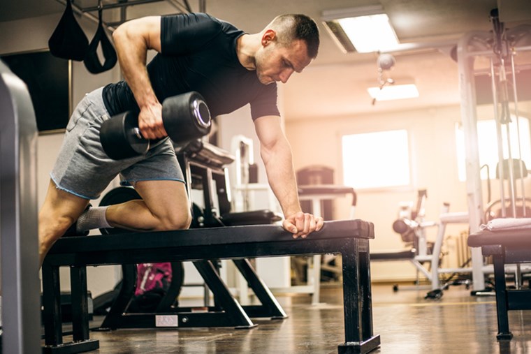 MAN EXERCISING