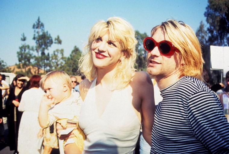 BABY FRANCIS BEAN COBAIN WITH COURTNEY LOVE AND KURT COBAIN