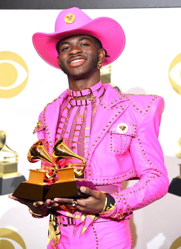 LIL NAS X WITH HIS 2 GRAMMYS