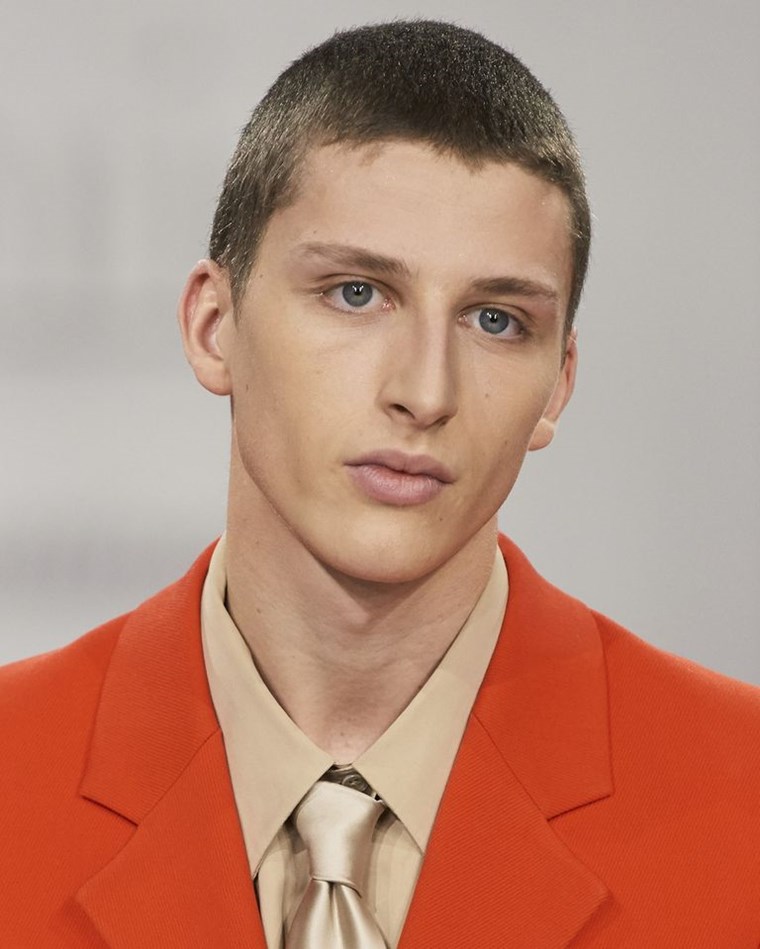 MALE MODEL WITH INTERESTING HAIRCUT