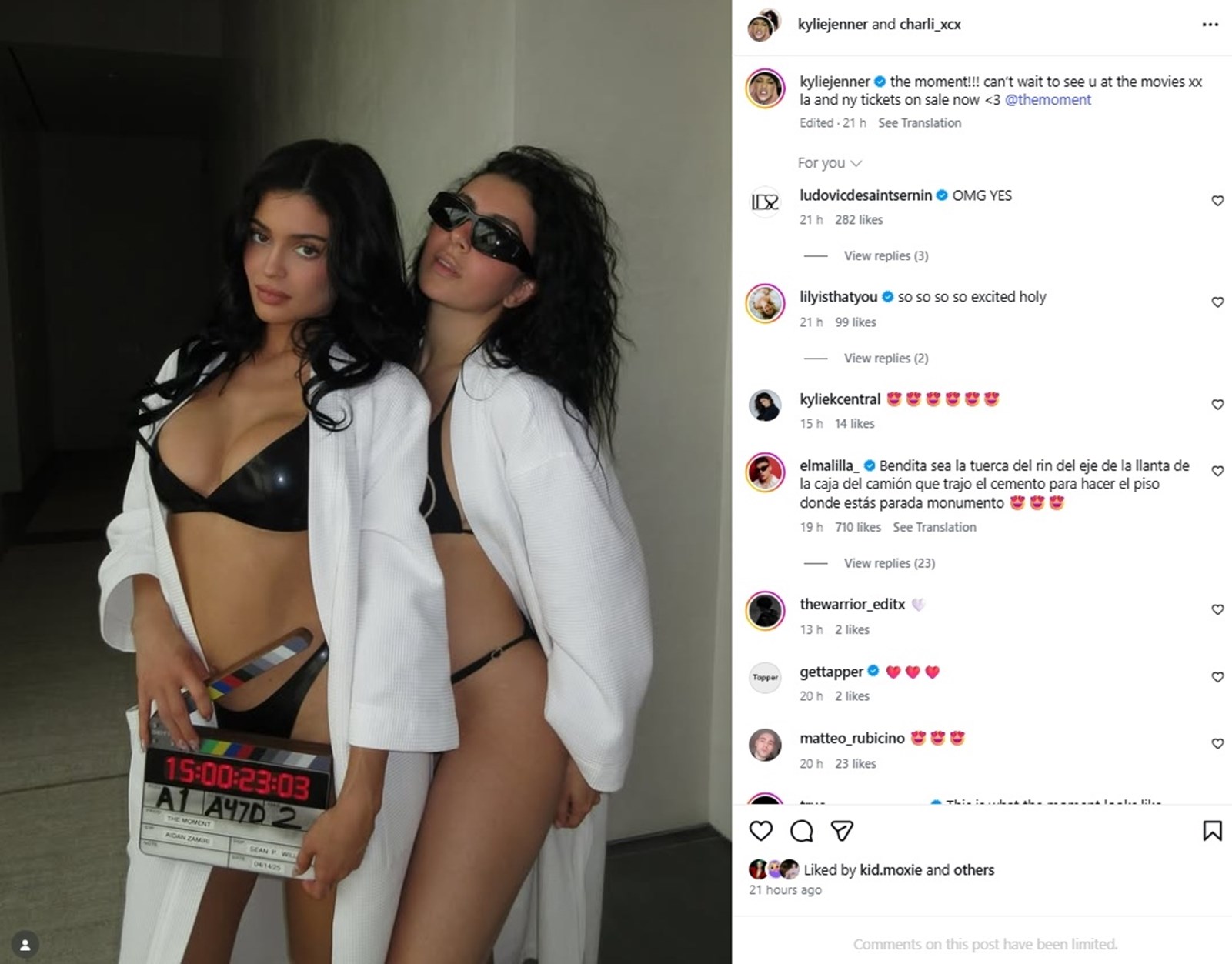 Καυτές Kylie Jenner και Charlie XCX με μαύρα εσώρουχα