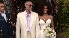 Κομμένο και ραμμένο για ροκ σταρ το γαμπριάτικο κοστούμι του Vincent Cassel