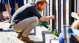 Ο πρίγκιπας Harry δείχνει πώς φοριούνται τα σουέντ παπούτσια