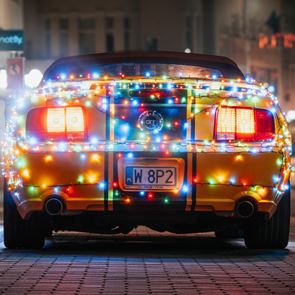 Χριστουγεννιάτικα λαμπάκια στο αυτοκίνητο: είναι παράνομα ή όχι στην &lt;em>Ελλάδα&lt;/em>;