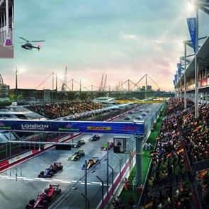 Σχέδιο για αγώνα <em>Formula</em> <em>1</em> στους δρόμους του Λονδίνου