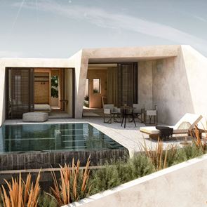 NOŪS: Ένα νέο εντυπωσιακό resort στη Σαντορίνη