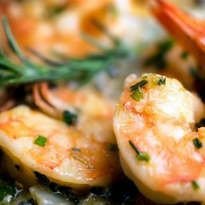 Γαρίδες κρασάτες, αρωματικές