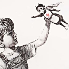 Το νέο γκράφιτι του Banksy ενάντια στον κορονοϊό