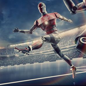 Ρομπότ που παίζουν ποδόσφαιρο επειδή, γιατί όχι