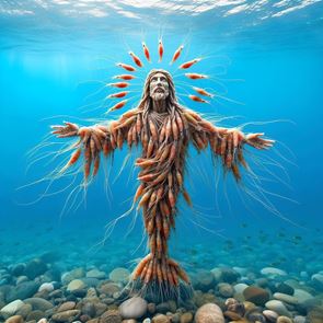 Ένας Ιησούς φτιαγμένος από γαρίδες &#39;αλωνίζει&#39; στο ίντερνετ