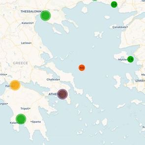 H ποιότητα του αέρα ανά περιοχή σύμφωνα με το Αστεροσκοπείο Αθηνών
