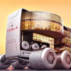 Το τροχήλατο &lt;em>ξενοδοχείο&lt;/em> Tesla θα αλλάξει τη ζωή μας για πάντα