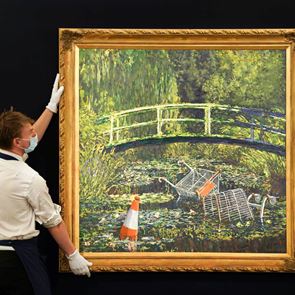 Στο σφυρί το έργο Show me the Monet του Banksy