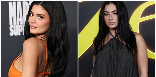 Καυτές Kylie Jenner και Charlie XCX με μαύρα εσώρουχα