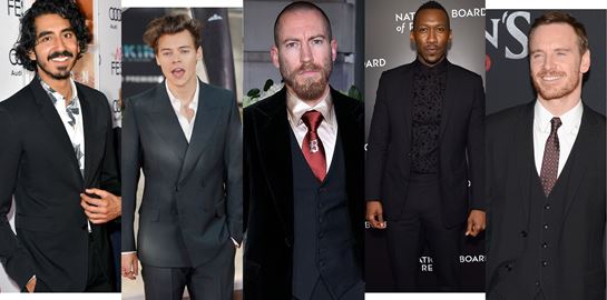 Φορώντας μαύρο κοστούμι, το μπαλαντέρ του αντρικού στυλ