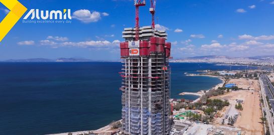 Riviera Tower: Υλοποιείται το ψηλότερο κτίριο της χώρας με προηγμένα συστήματα της ALUMIL