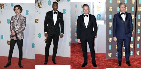Παρέλαση από κομψά σμόκιν στο κόκκινο χαλί των BAFTAs