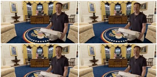 Ο Elon Musk πανηγύρισε τη νίκη Trump με έναν νιπτήρα στον Λευκό Οίκο