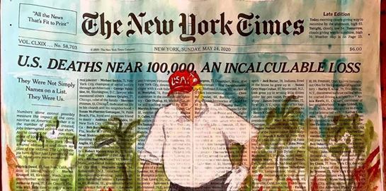 Ο Donald Trump παίζει γκολφ στο πρωτοσέλιδο των New York Times για τον κορονοϊό