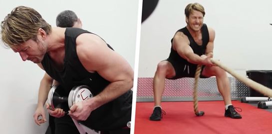 Και μόνο που είδαμε την προπόνηση του Glen Powell, κουραστήκαμε