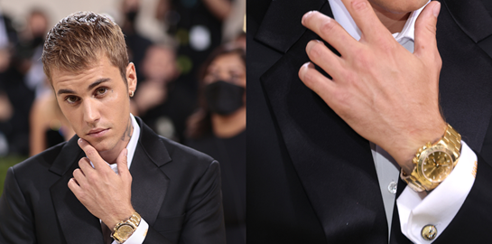 Ο Justin Bieber και το χρυσό Rolex του στο Met Gala