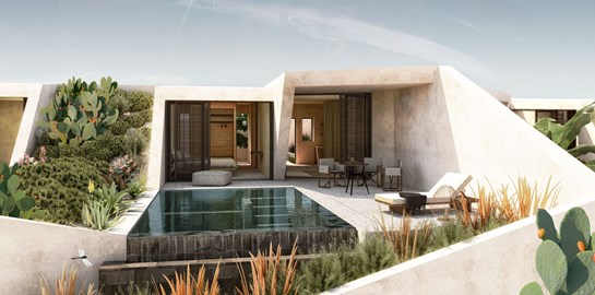 NOŪS: Ένα νέο εντυπωσιακό resort στη Σαντορίνη