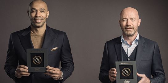 Ο Thierry Henry και ο Alan Shearer στο Hall of Fame της Premier League