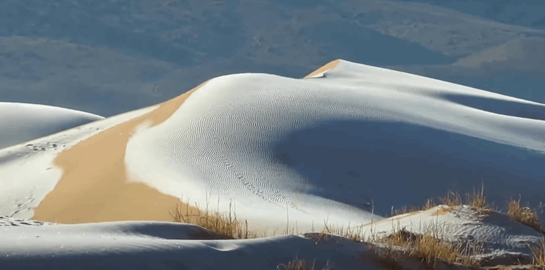 Το χιόνι σκέπασε την έρημο Σαχάρα