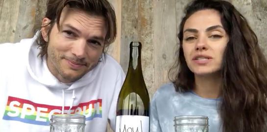Ashton Kutcher και Mila Kunis φτιάχνουν το κρασί της καραντίνας