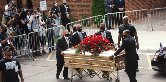 Στην εκδήλωση μνήμης για τη δολοφονία του George Floyd