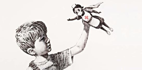 Το νέο γκράφιτι του Banksy ενάντια στον κορονοϊό