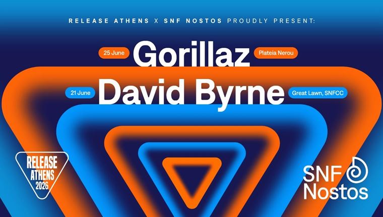 Gorillaz &amp; David Byrne στο Release Athens x SNF Nostos 2026, δεν περιγράφουμε άλλο