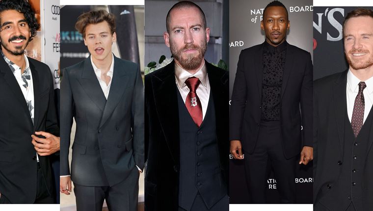 Φορώντας μαύρο κοστούμι, το μπαλαντέρ του αντρικού στυλ