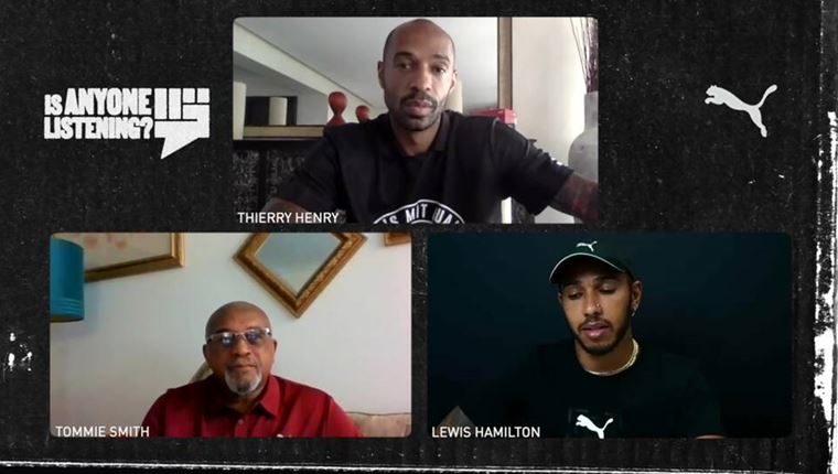 &quot;Is Anyone Listening?&quot; ανατωτιούνται οι Lewis Hamilton, Tommie Smith και Thierry Henry