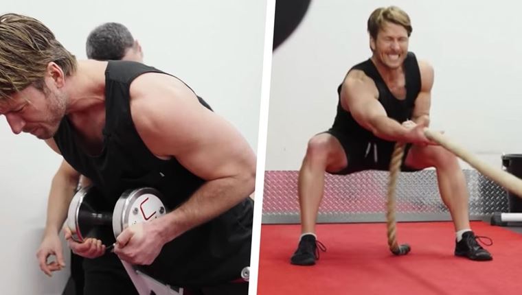 Και μόνο που είδαμε την προπόνηση του Glen Powell, κουραστήκαμε