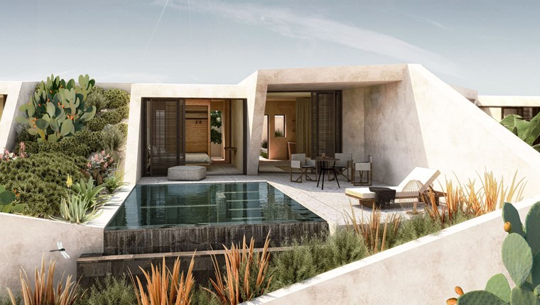 NOŪS: Ένα νέο εντυπωσιακό resort στη Σαντορίνη