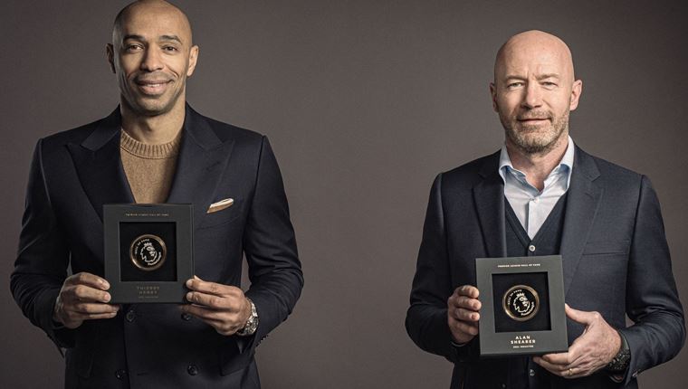 Ο Thierry Henry και ο Alan Shearer στο Hall of Fame της Premier League