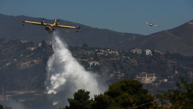 Ο χάρτης της Αττικής με τα ενεργά πύρινα μέτωπα