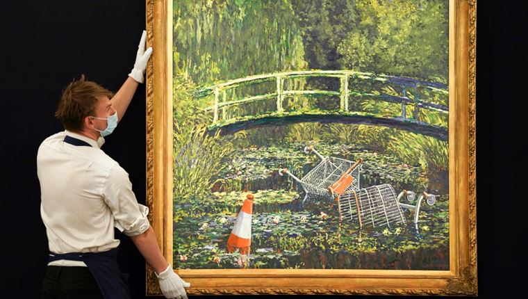 Στο σφυρί το έργο Show me the Monet του Banksy