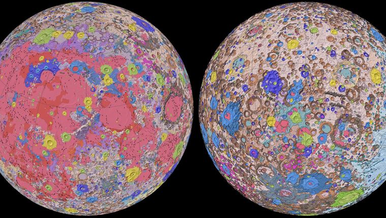 Ο πρώτος γεωλογικός χάρτης της Σελήνης είναι έργο τέχνης