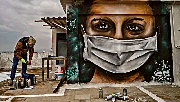 Γκράφιτι στην εποχή του κορονοϊού, οι φωτογραφίες